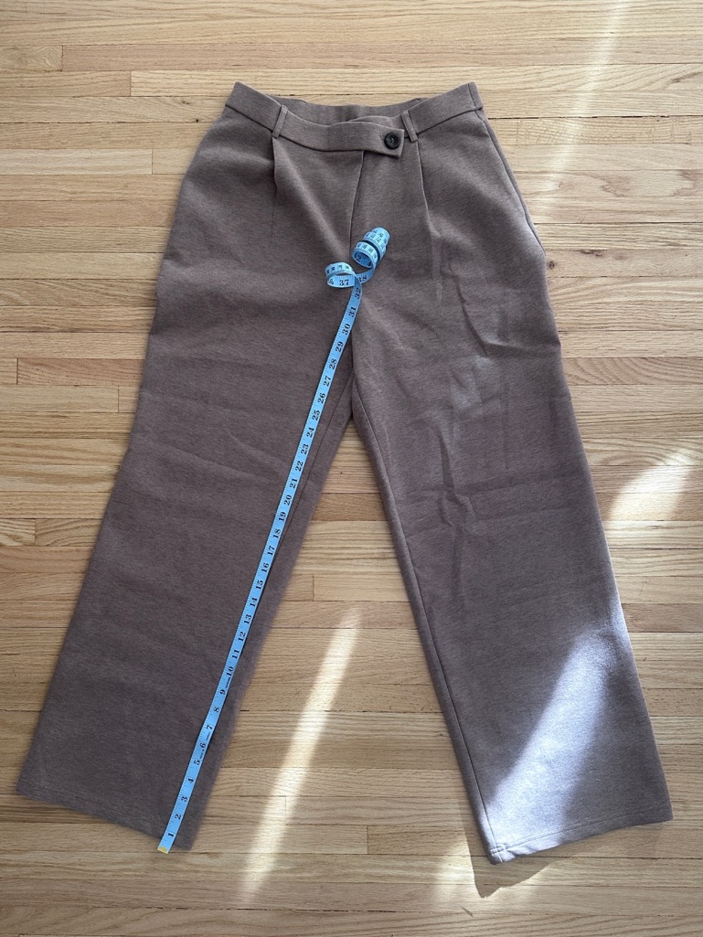 OGL Wide-Leg Trousers in Taupe - Picture 7 of 11
